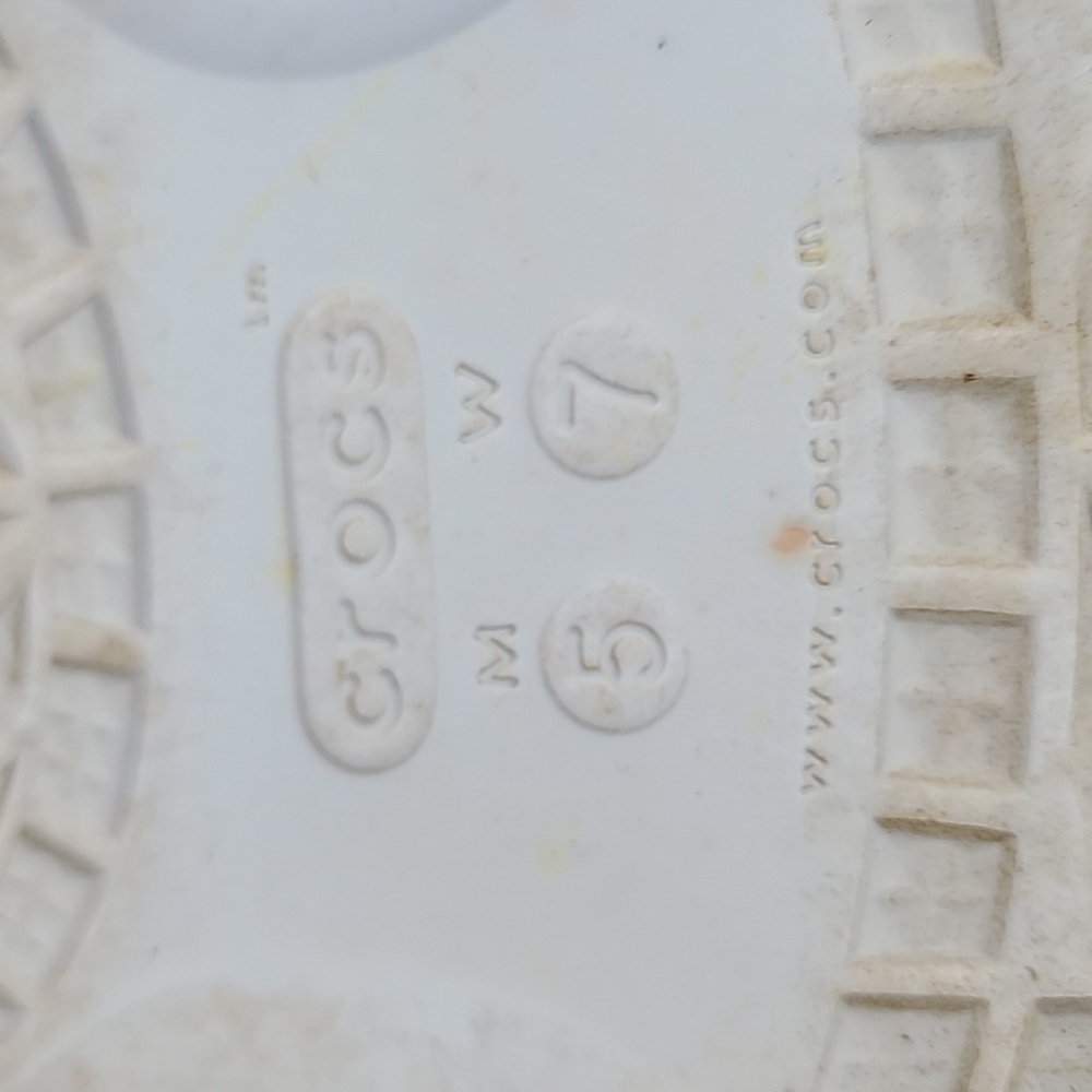 Crocs‎ Classic Slide Sandals womens size 7 White slides summer pool beach - Picture 7 of 11